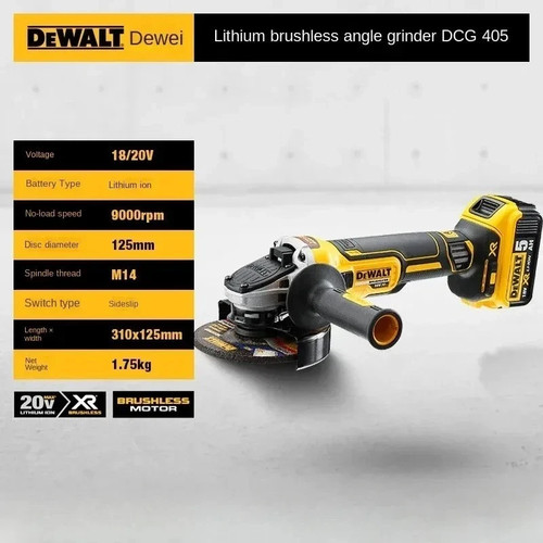 Dewalt dcg405 125mm - 125mm, head