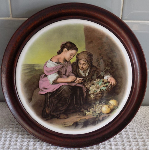Vintage wall hanging art plate - vintage,