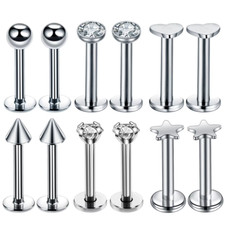 TITANIUM Star Heart Flat Back