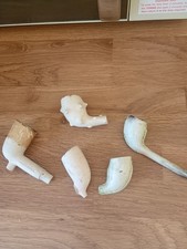Five Clay Pipe Bowls One