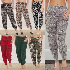 Womens Harem Ali Baba Full Pants Trousers Ladies Baggy Hareem Leggings Plus Size