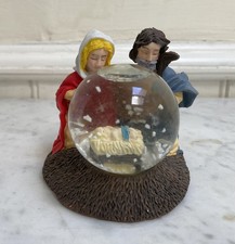 Vintage Christmas Snow Globe Nativity