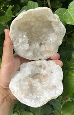 Beautiful Large Clear Crystal Geode PAIR - Sourced From Morocco Uk Fast Delivery