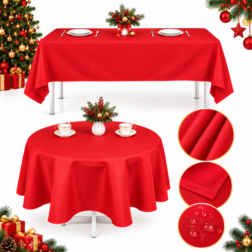 Christmas tablecloth red - christmas,