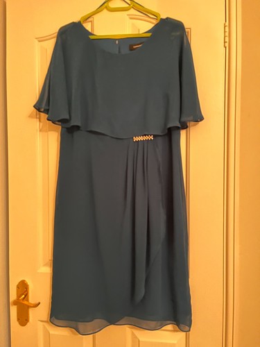 Woman blue polyester dress - polyester,