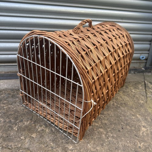 Vintage wicker pet carrier - vintage,