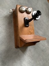 Vintage Wooden Wall Telephone