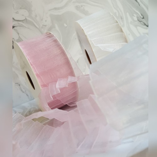 40mm pleated organza - 15,,