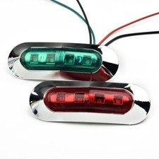 LED Signal Nav Navigation Lights Strip Port Starboard Marine Boat Red & Green
