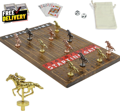 Horse racing game wooden - racing,