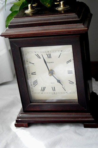 Chime mantle clock wood white - chime,