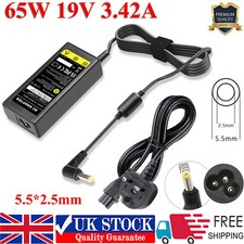 For Toshiba satellite C50 L300 L350 L450 Pro A200 A300 Laptop Charger Adapter UK