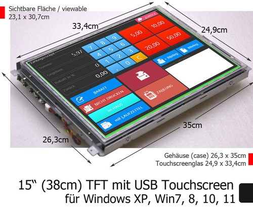38cm usb elo touchscreen - usb,