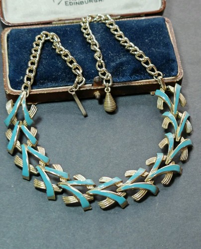 Coro turquoise painted - , enamel