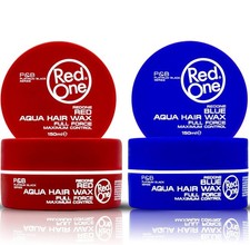 Red One Hair Wax - Red & Blue 2x 150ml - Edge Control - Hair Gel Wax -Ultra Hold