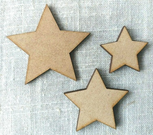 Wooden stars craft shapes - stars,