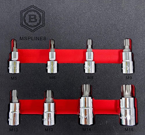 8pc triple square spline - 8pc,