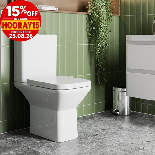 Rimless close coupled toilet - close,