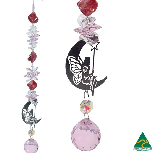 Large pink fairy - large, suncatcher