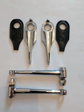 Pair of NOS Desmo Design 893693 Chrome Mirror Bases Mounts Classic Vintage Cars