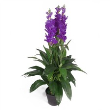 Artificial Cymbidium Orchid Plant Extra Large Purple Purple Flowers 100cm