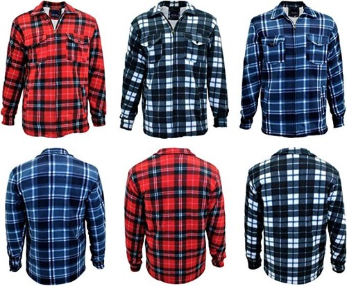 Mens padded shirt sherpa - mens,