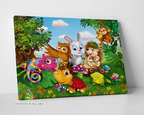 Cute animal friends canvas - canvas, art