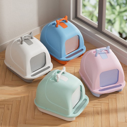 Hooded cat litter tray - cat,