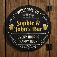 Personalised Bar Sign For Home
