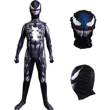 Kids Boys Superhero Venom Jumpsuit Bodysuit Cosplay Outfit Halloween Costume
