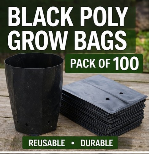 Hadopots black poly grow - black, bags
