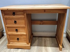 Corona Dressing Table Desk 4 Drawer Dresser Solid Pine W: 105cm H : 79cm D: 50cm