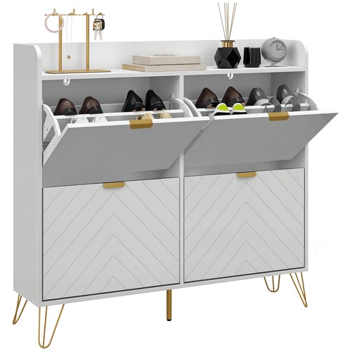 Homcom narrow shoe storage - shoe,