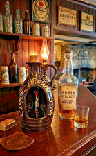 Vintage Musical Decanter Little Brown Jug Automaton Drunk & Lamppost Novelty Wor