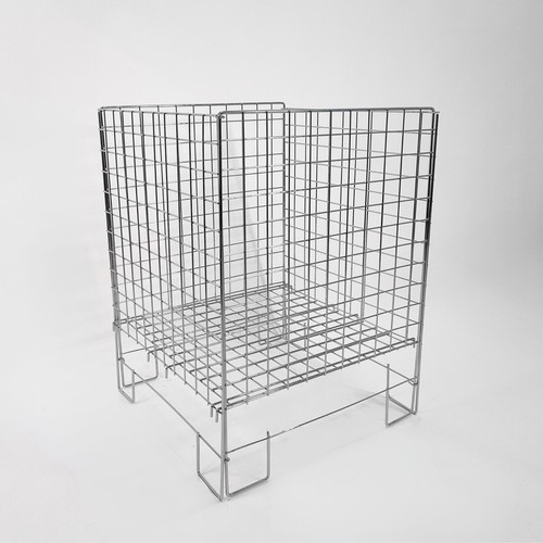 Chrome square dump bin - chrome,