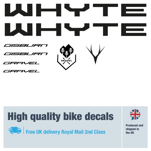 Whyte gisburn bike decals with - decals,