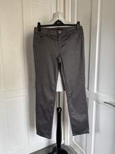 Massimo Dutti Ladies Slim Fit Charcoal Grey Soft Feel Jeans Trousers UK 12 L30.5