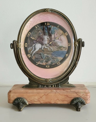 Guilloche and painted - painted, enamel