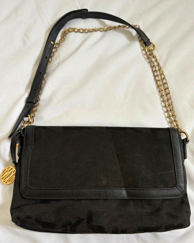 Dkny black logo - logo, leather