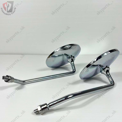 Pair chrome round short - pair,