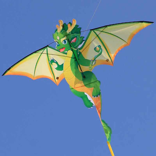 Chinese dragon kite 50m string - dragon,