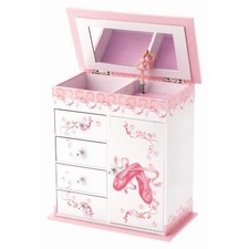 Musical Jewellery Box Mele & Co Ballet Shoe Girls Musical Jewellery Case