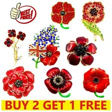 Red Brooches Pins Large Vintage Crystal Rose Flower Brooch Badges 2025 for Women