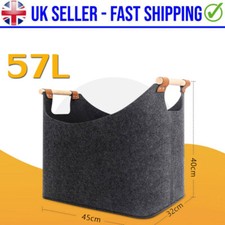 Heavy Duty Felt Log Bag Firewood Wood Carrier Storage Carrying Basket Tote Bag