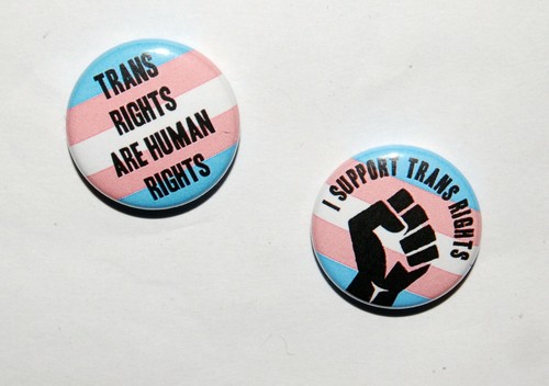 Trans rights button - rights, set