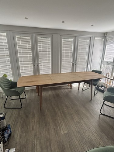 Oak veneer table 268 cm - oak, 90