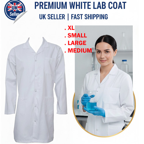 White lab coat durable - lab, easy