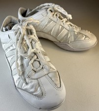 Nfinity Evolution Women's 8.5 White Leather Sateen Cheer Shoes NF-1003-0000