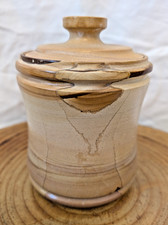 Vintage Heavy Chunky Pot made from Teakwood Sandstone. Kitchen Utensil. Storage.