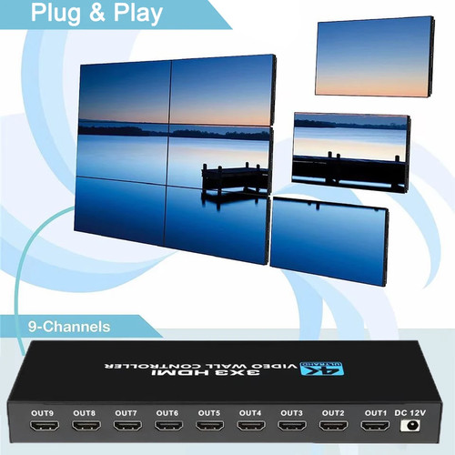 3x3 hdmi video - hdmi, wall